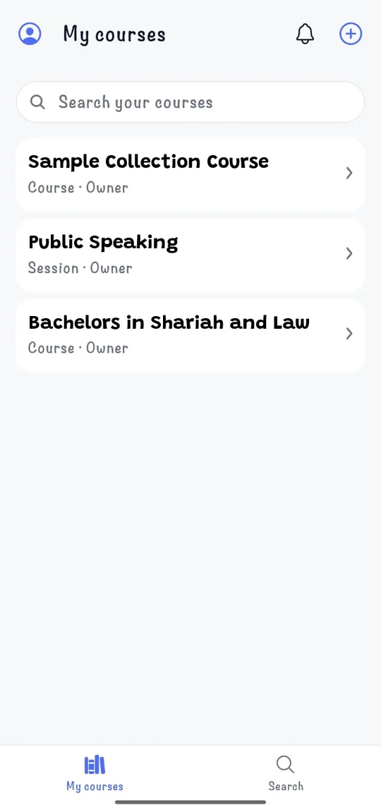 My courses list